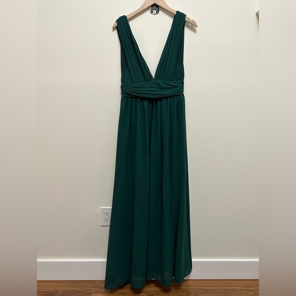 LULU’S Green Slit Dress